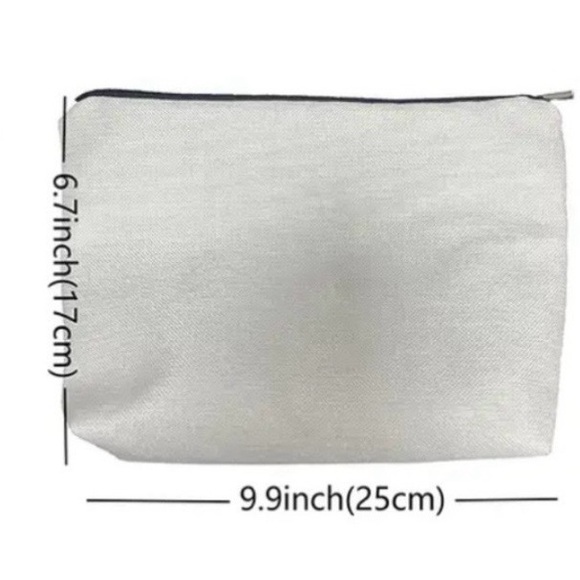 White and Red Graphic Pouch Cosmetic Bag, NEW - Picture 2 of 6